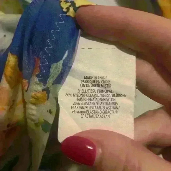 Polo Ralph Lauren Kids Girls Swim Shirt size S 7 Floral Long Sleeve Rashguard - Picture 6 of 6